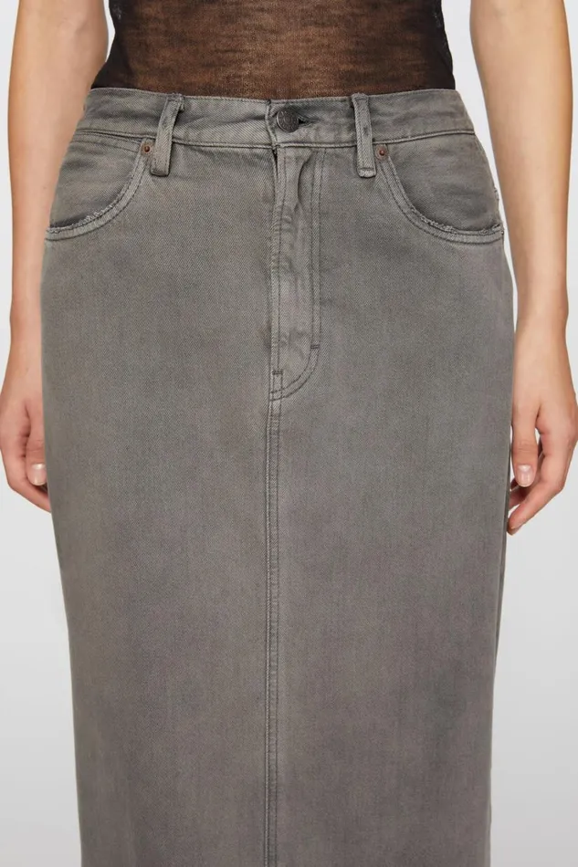 Women Denim Skirt Anthracite Grey Acne Studios Skirts