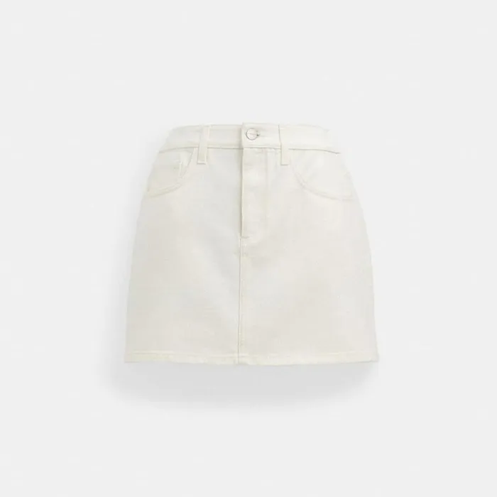Women Denim Skirt White Coach Bottoms