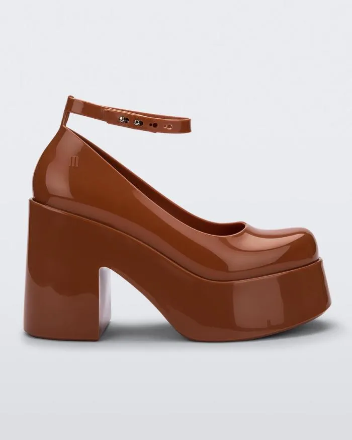 Women Doll Heel Brownred Melissa Platforms