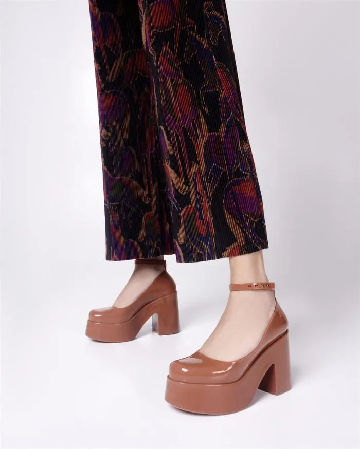 Women Doll Heel Brownred Melissa Platforms