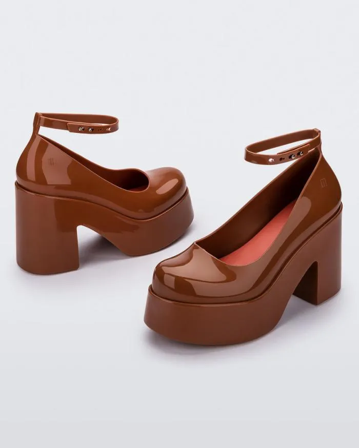Women Doll Heel Brownred Melissa Platforms
