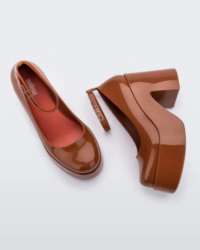 Women Doll Heel Brownred Melissa Platforms