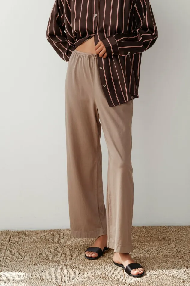 Women DONNI Bottoms The Jersey Bow Simple Pant