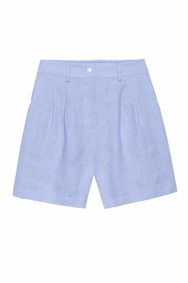 Women DONNI Bottoms The Linen Pleated Short