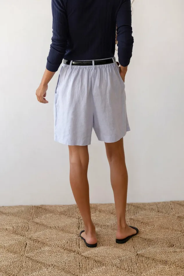 Women DONNI Bottoms The Linen Pleated Short