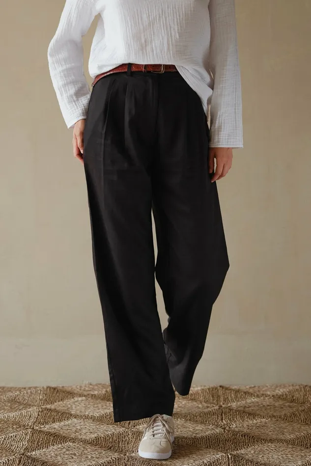 Women DONNI Bottoms The Pleated Trouser