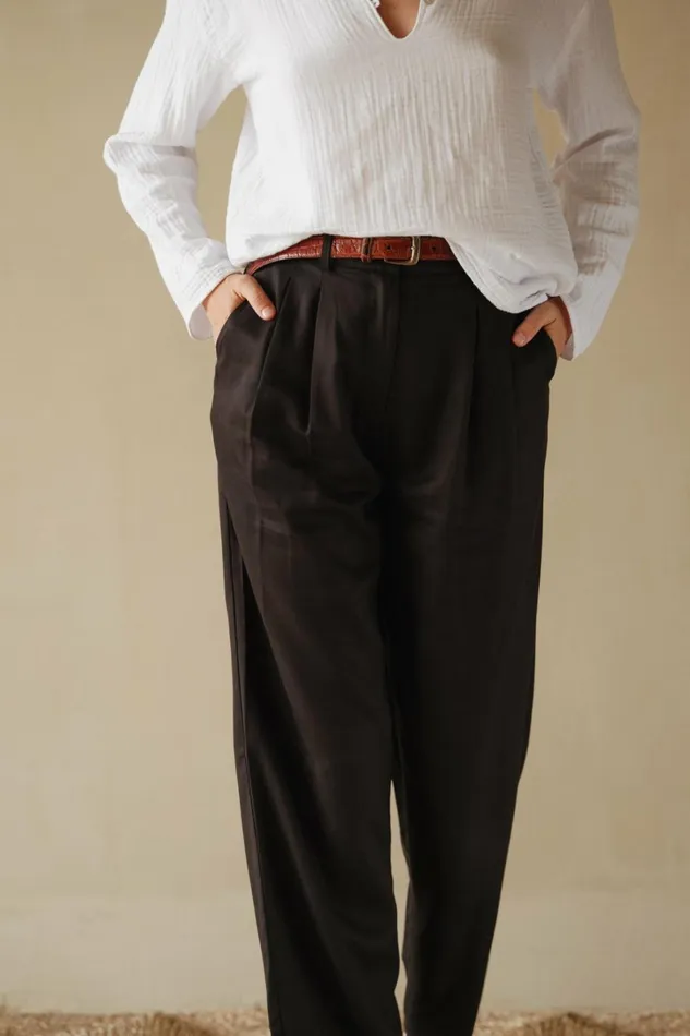 Women DONNI Bottoms The Pleated Trouser