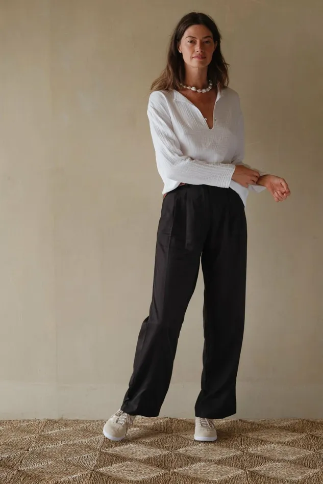 Women DONNI Bottoms The Pleated Trouser