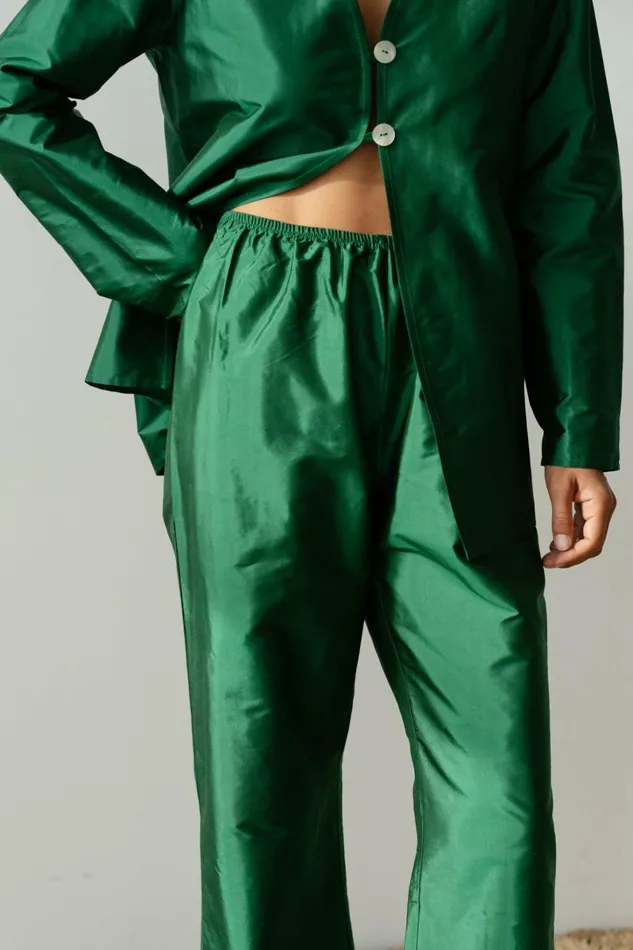 Women DONNI Bottoms The Taffeta Simple Pant