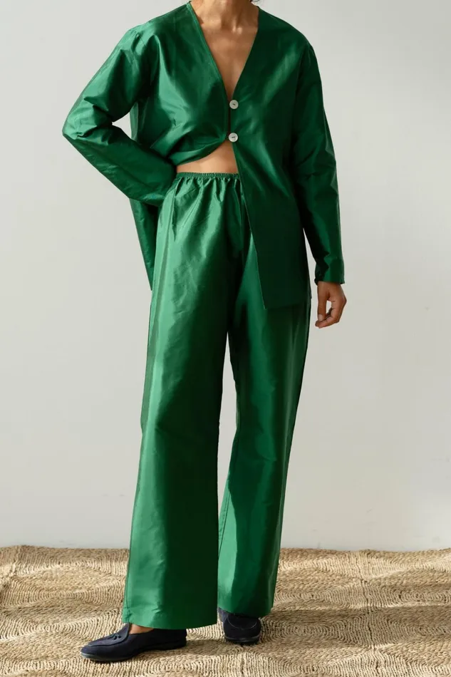Women DONNI Bottoms The Taffeta Simple Pant