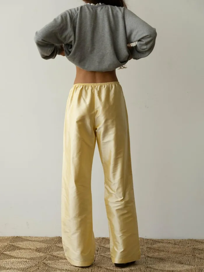 Women DONNI Bottoms The Taffeta Simple Pant
