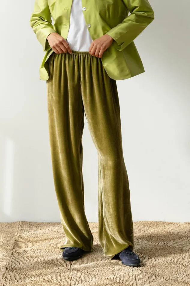 Women DONNI Bottoms The Velvet Simple Pant
