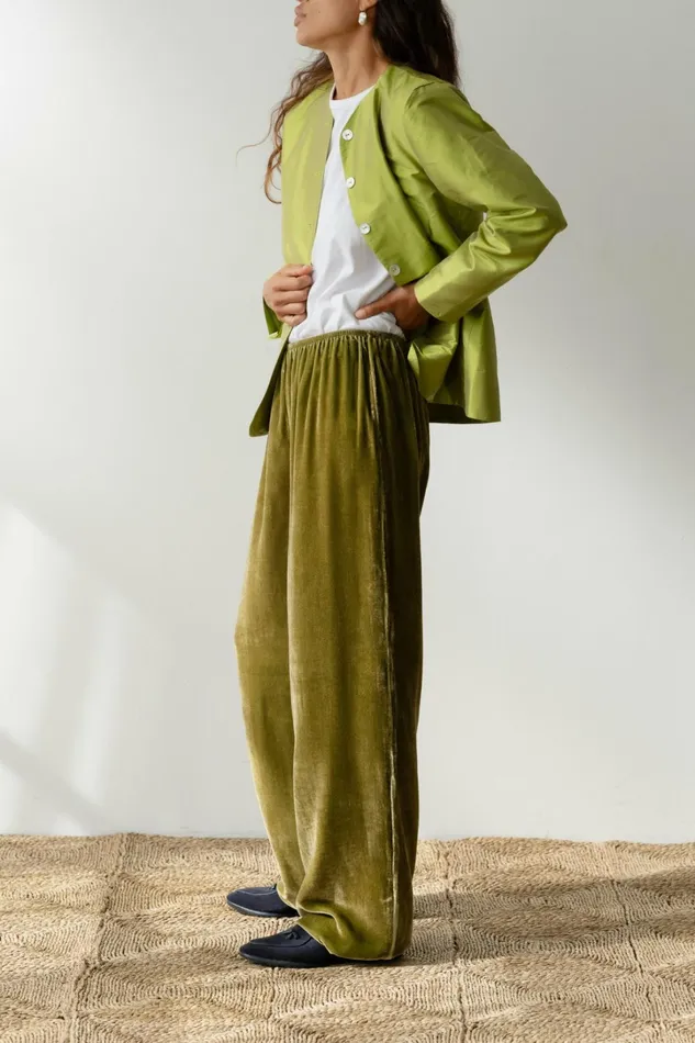 Women DONNI Bottoms The Velvet Simple Pant