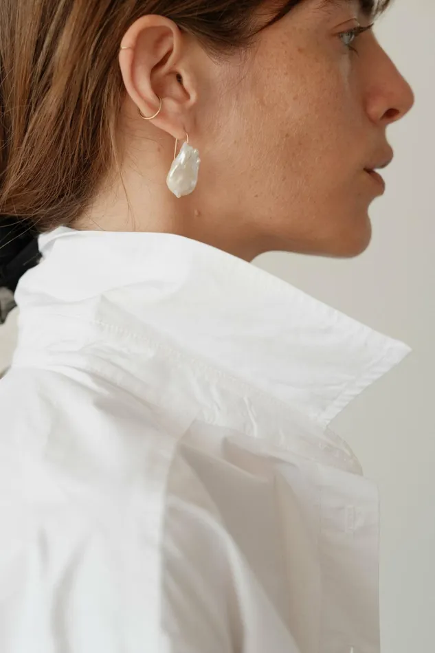 Women DONNI Jewelry The June White Pearl Drop Earring