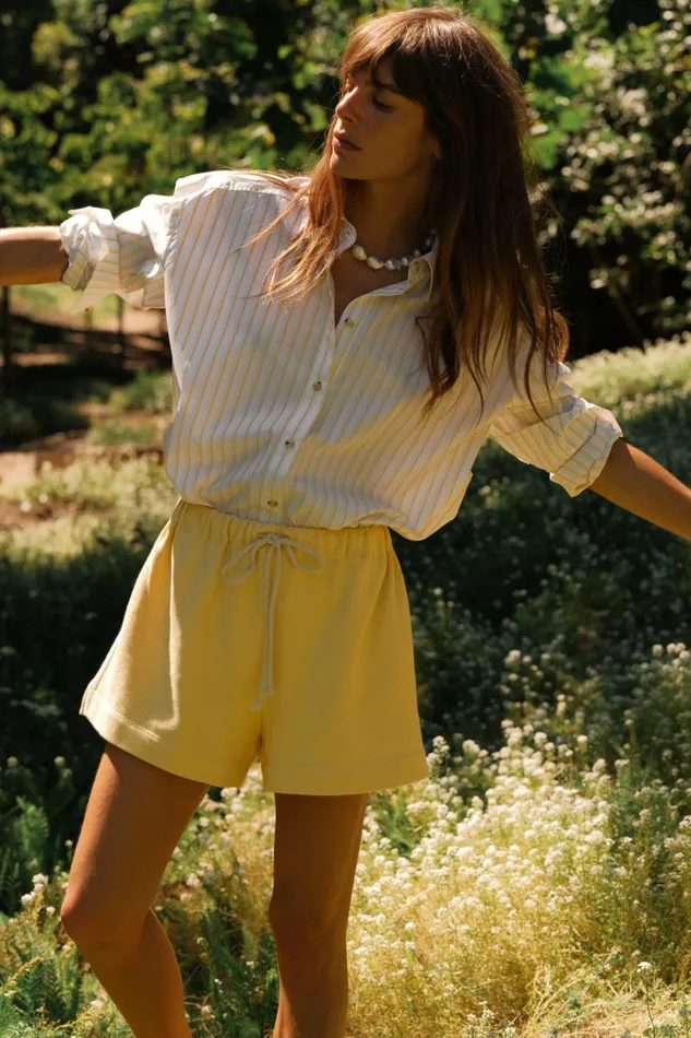 Women DONNI Tops The Pop Button Down