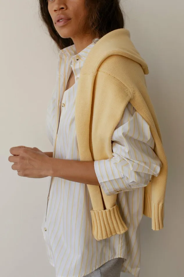 Women DONNI Tops The Pop Button Down
