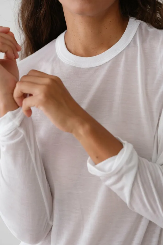 Women DONNI Tops The Silk Jersey Long Sleeve