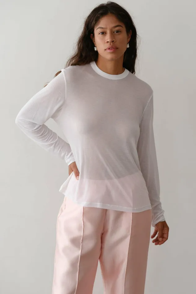 Women DONNI Tops The Silk Jersey Long Sleeve
