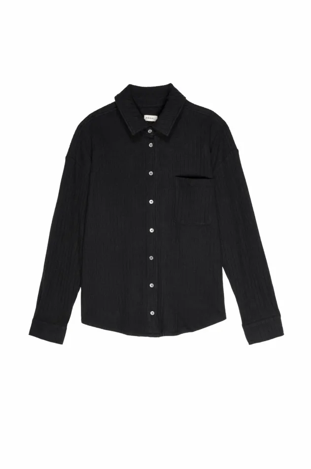 Women DONNI Tops The Sweater Rib Button Down