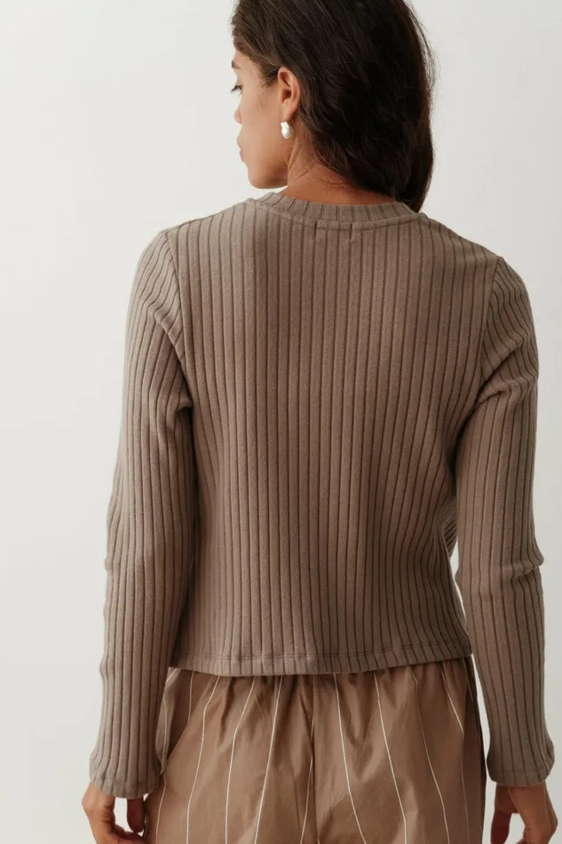 Women DONNI Tops The Sweater Rib Cardi