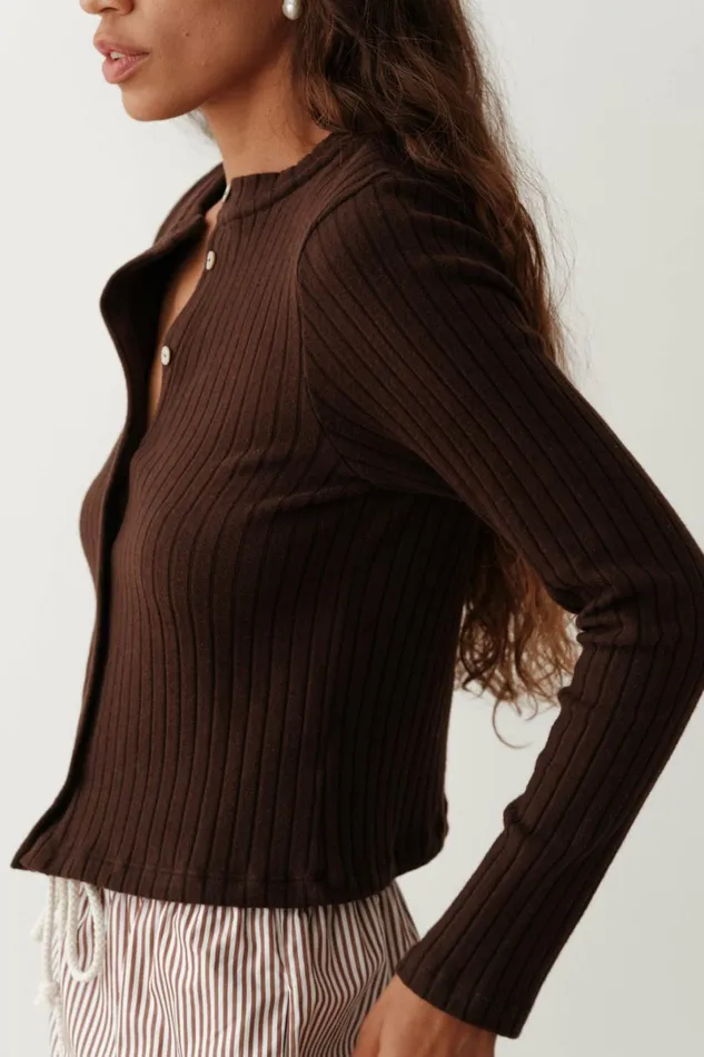 Women DONNI Tops The Sweater Rib Cardi