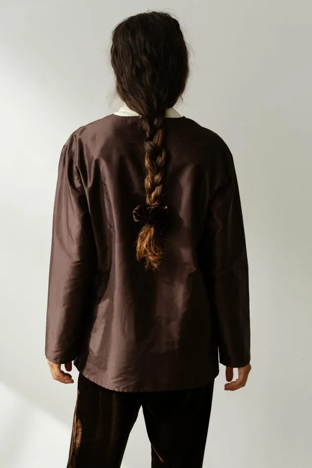 Women DONNI Tops The Taffeta Split Top