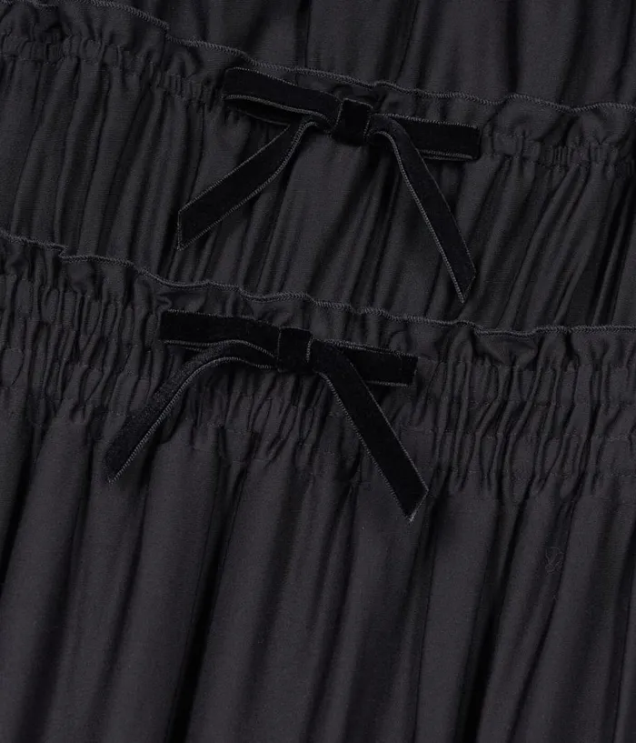 Women Dresses and Jumpsuits THE KOOPLES Long Black Dress With Bows