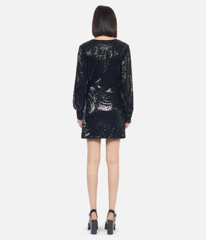 Women Dresses and Jumpsuits THE KOOPLES Short Black Sequin Dress