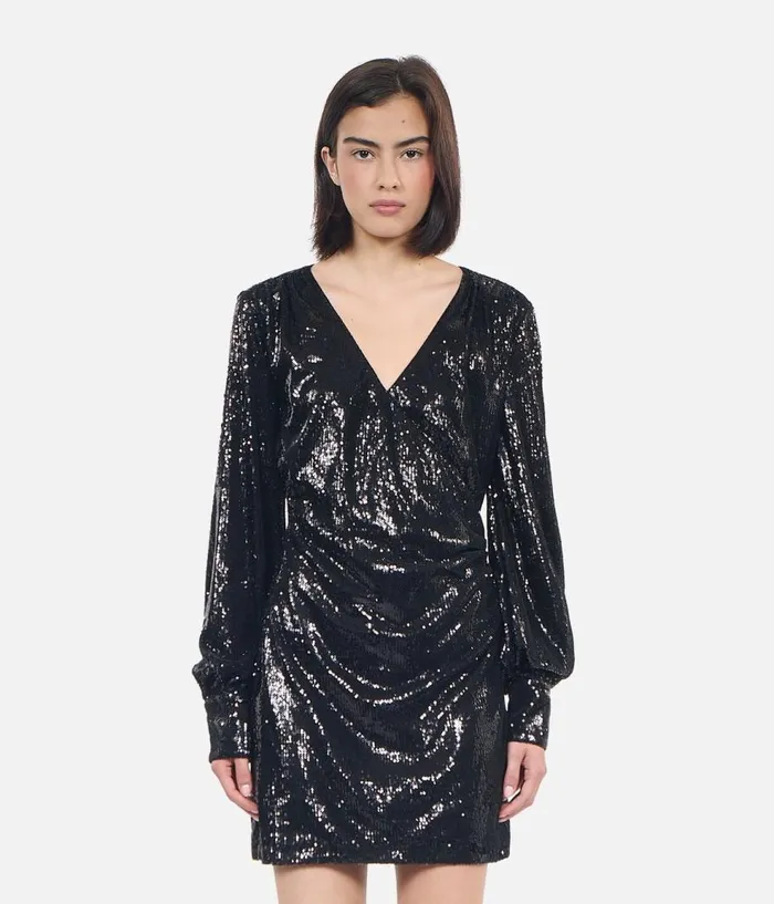 Women Dresses and Jumpsuits THE KOOPLES Short Black Sequin Dress