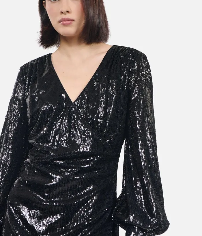Women Dresses and Jumpsuits THE KOOPLES Short Black Sequin Dress