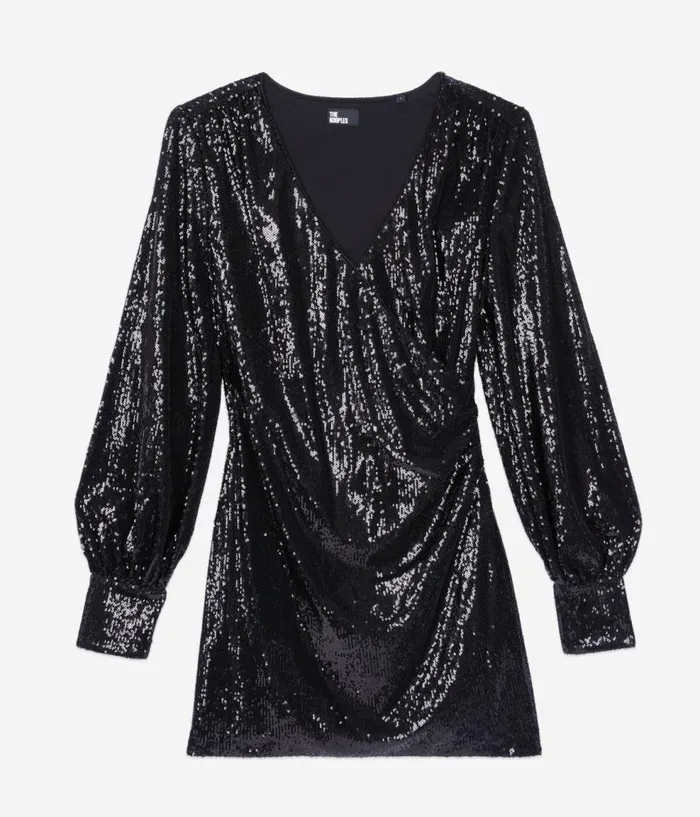 Women Dresses and Jumpsuits THE KOOPLES Short Black Sequin Dress