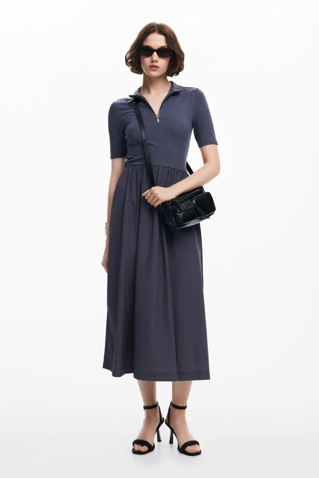 Women Dresses And Jumpsuits Desigual Hybrid Midi Dress