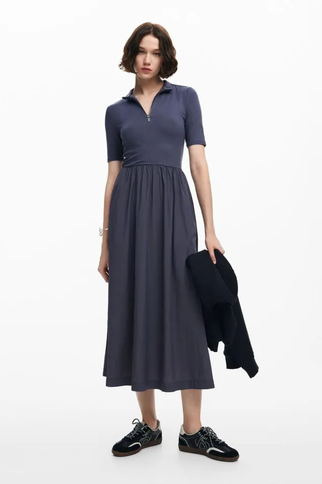 Women Dresses And Jumpsuits Desigual Hybrid Midi Dress