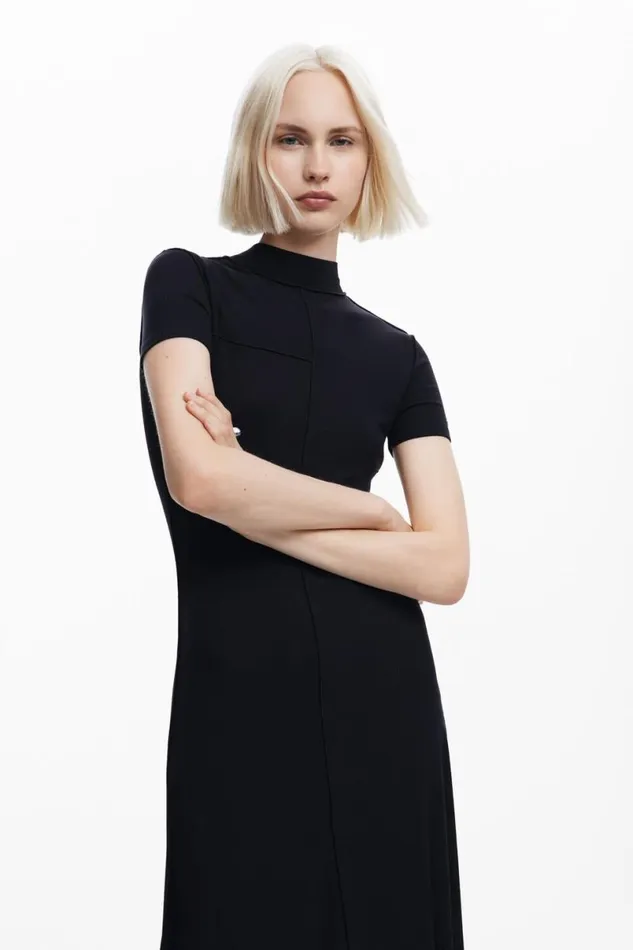 Women Dresses And Jumpsuits Desigual Midi Dress With High Neck