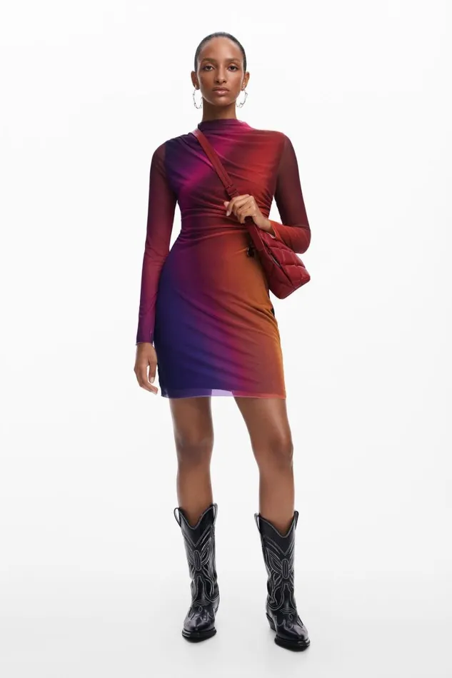 Women Dresses And Jumpsuits Desigual Ombre Short Dress