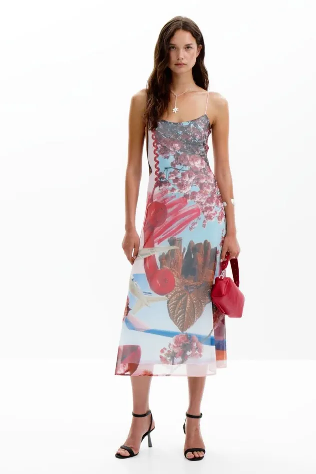 Women Dresses And Jumpsuits Desigual Printed Midi Dress M Christian Lacroix