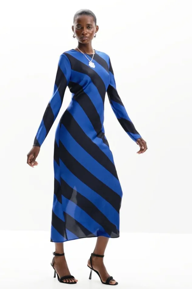 Women Dresses And Jumpsuits Desigual Striped Midi Dress