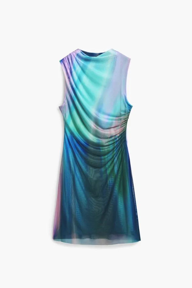 Women Dresses And Jumpsuits Desigual Tulle Dress With Gradient Effect