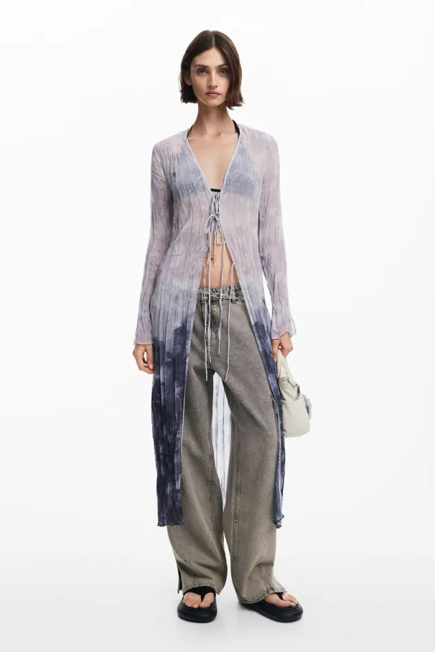 Women Dresses And Jumpsuits Desigual Vneck Blouse With Ruffles