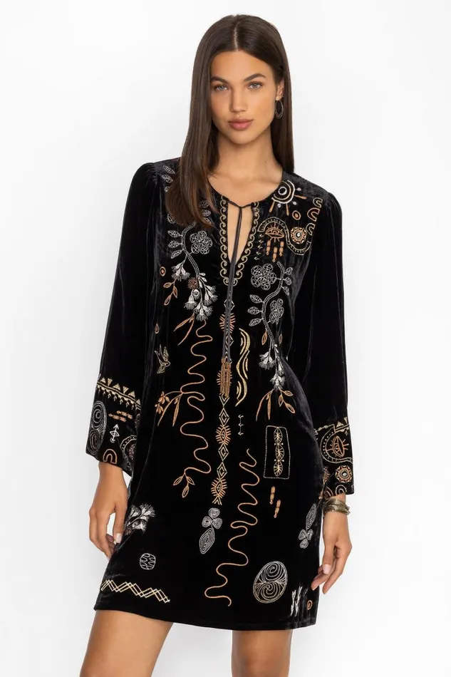 Women Dresses Johnny Was KIMONO SLEEVE RELAXED DRESS Black
