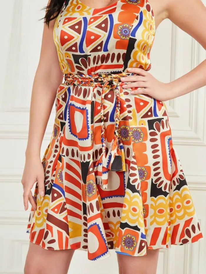 Women Dresses Marciano Carnivale Printed Dress Carnivale Print Women Dresses Marciano Carnivale Printed Dress Carnivale Print
