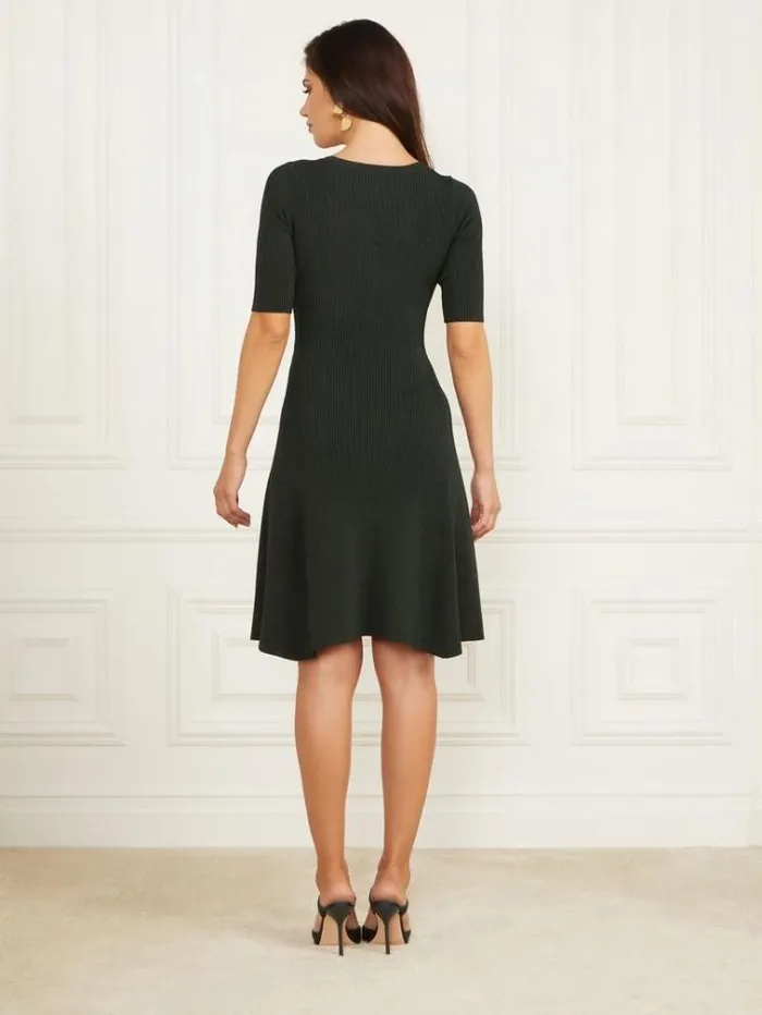 Women Dresses Marciano Laila Ribbed Sweater Dress Chenille Green Women Dresses Marciano Laila Ribbed Sweater Dress Chenille Green