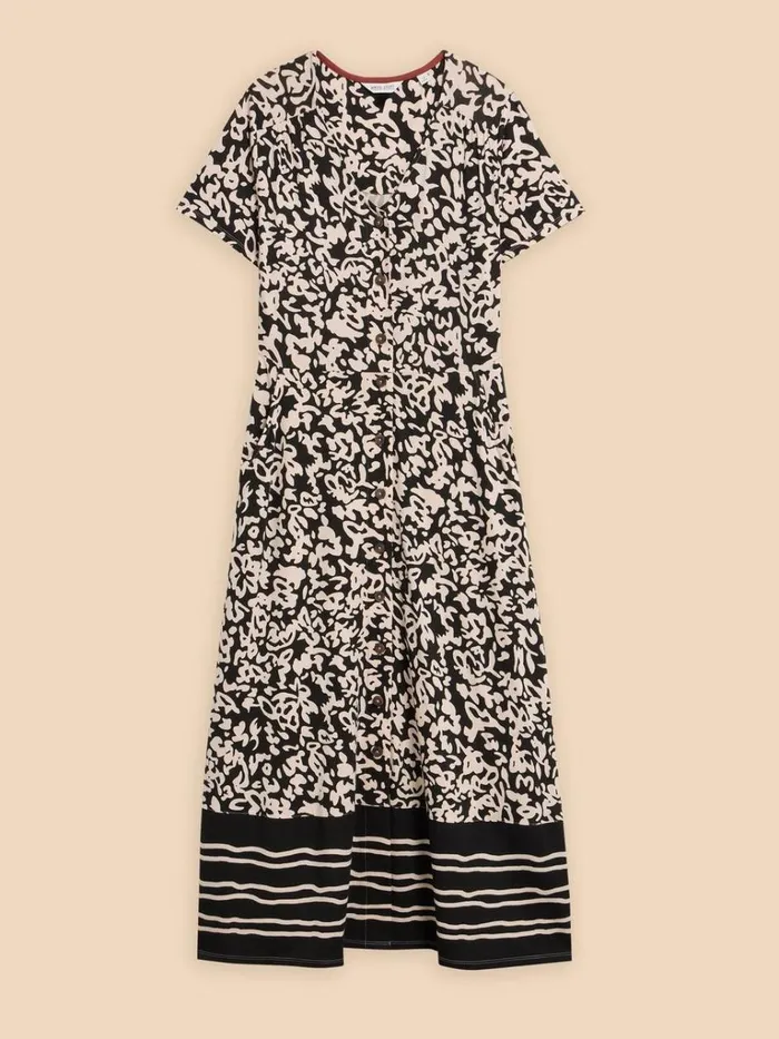 Women DRESSES White Stuff Amelia Jersey Dress Black Print