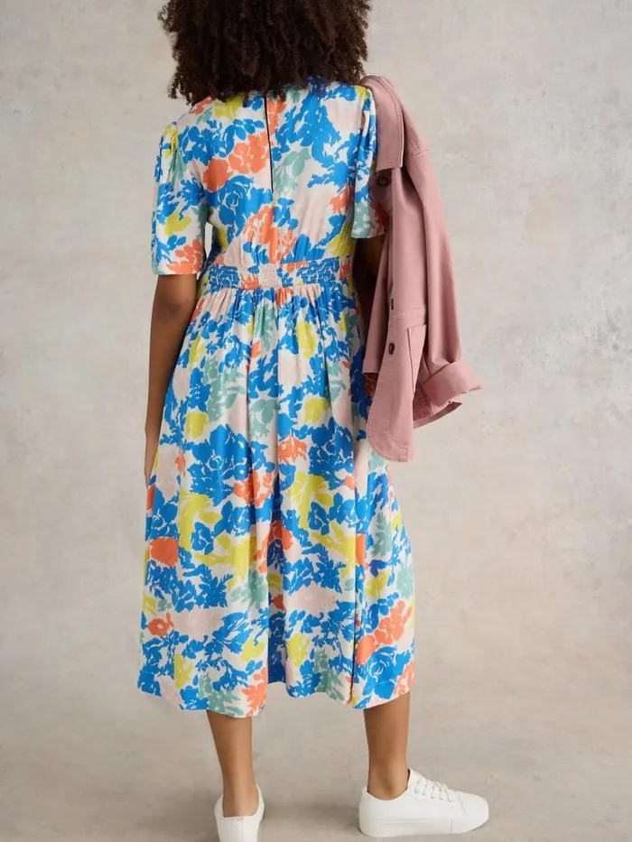 Women DRESSES White Stuff Lucy Eco Vero V Neck Dress Ivory Print Women DRESSES White Stuff Lucy Eco Vero V Neck Dress Ivory Print