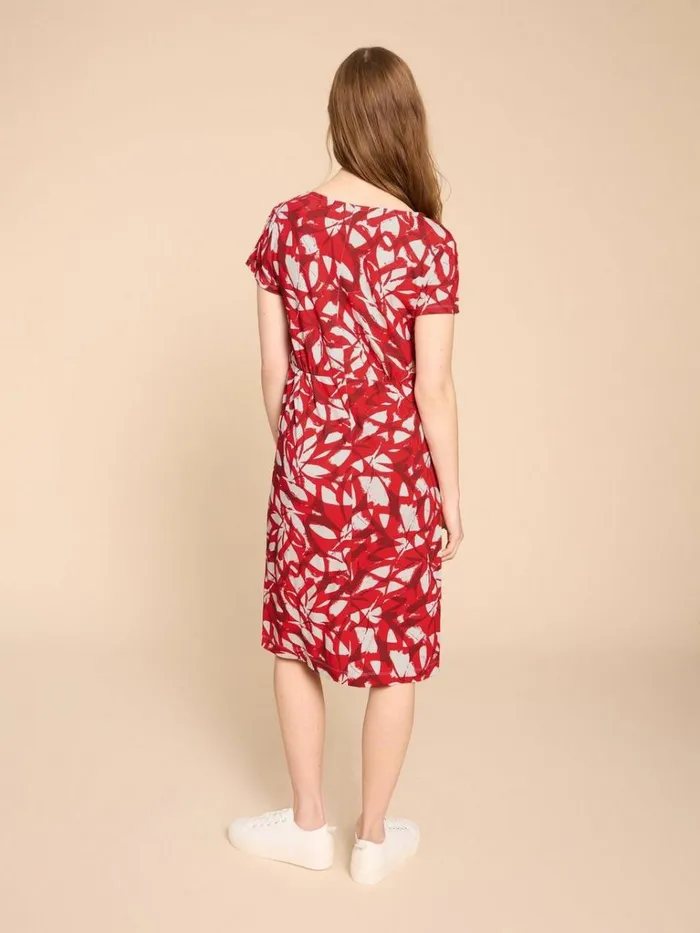 Women DRESSES White Stuff Tallie V Neck Jersey Dress Red Print Women DRESSES White Stuff Tallie V Neck Jersey Dress Red Print