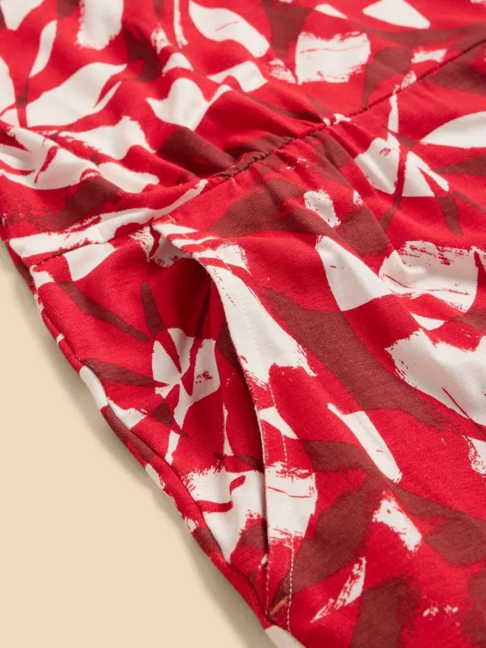 Women DRESSES White Stuff Tallie V Neck Jersey Dress Red Print Women DRESSES White Stuff Tallie V Neck Jersey Dress Red Print