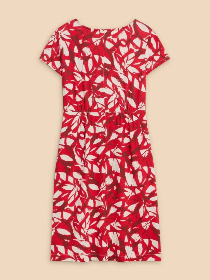 Women DRESSES White Stuff Tallie V Neck Jersey Dress Red Print Women DRESSES White Stuff Tallie V Neck Jersey Dress Red Print