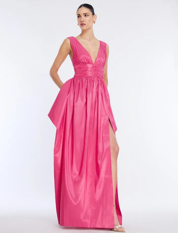 Women Evening Dresses and Gowns BCBG Phoenix Plunging VNeck Gown Bright Rose