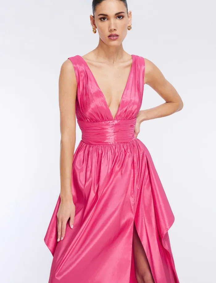 Women Evening Dresses and Gowns BCBG Phoenix Plunging VNeck Gown Bright Rose