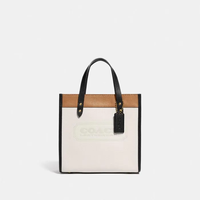 Women Field Tote 22 In Colorblock With Coach Badge Brasschalk Multi Coach Totes and Carryalls